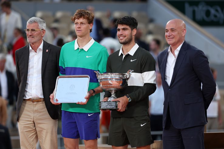 Jannik Sinner - Carlos Alcaraz, finala dramatică de la Roland Garros/Foto: Getty Images