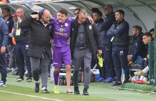 Intrare criminală în Voluntari - FC Argeș » Jucătorul accidentat, în lacrimi! A fost scos pe brațe de pe teren