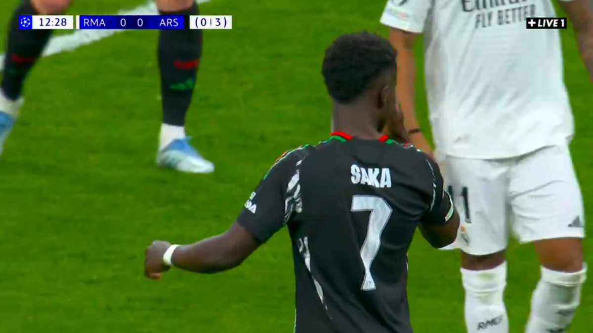 Bukayo Saka și-a bătut joc de un penalty în Real Madrid - Arsenal