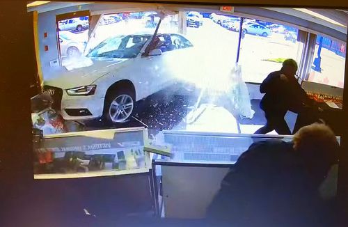 Accident Audi, captură youtube