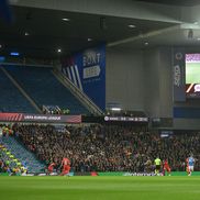 Aproximativ 2.000 de fani români au fost prezenți, joi seară, pe Ibrox Park la meciul Rangers - FCSB. Foto: Cristi Preda (GSP)